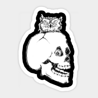 A Cheerful Skull with his Familiar Sticker